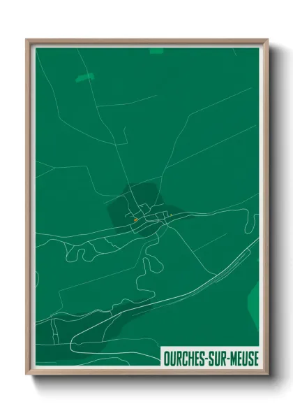 Une affiche de carte sur Ourches-sur-Meuse