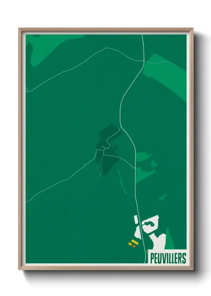 Une affiche de carte sur Peuvillers
