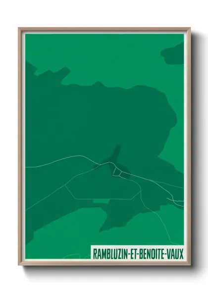 Une affiche de carte sur Rambluzin-et-Benoite-Vaux