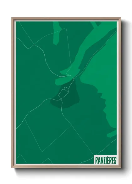 Une affiche de carte sur Ranzières