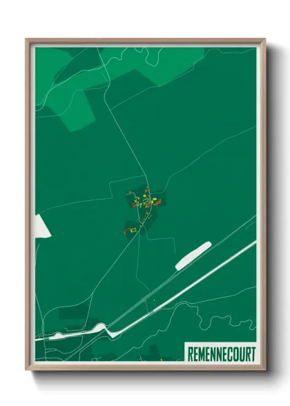 Une affiche de carte sur Remennecourt