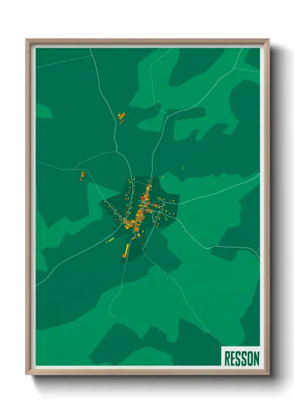 Une affiche de carte sur Resson