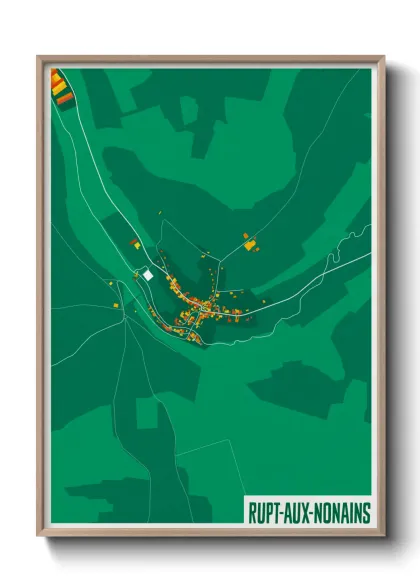 Une affiche de carte sur Rupt-aux-Nonains