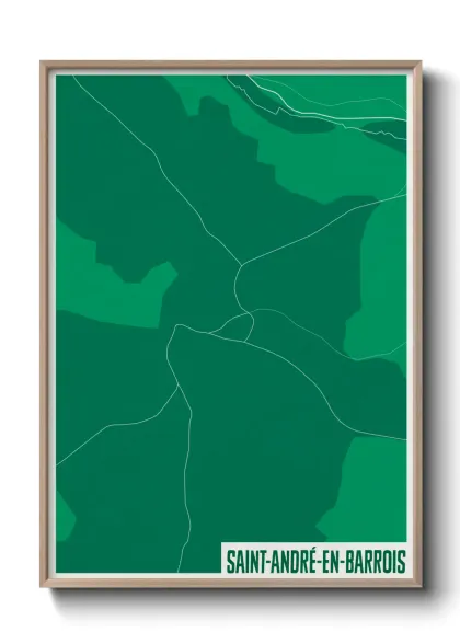 Une affiche de carte sur Saint-André-en-Barrois
