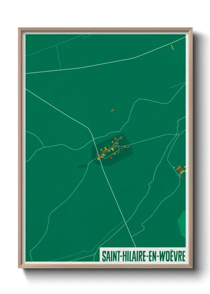 Une affiche de carte sur Saint-Hilaire-en-Woëvre