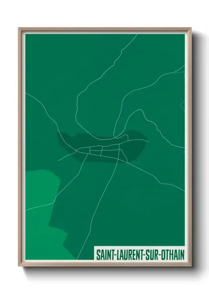 Une affiche de carte sur Saint-Laurent-sur-Othain
