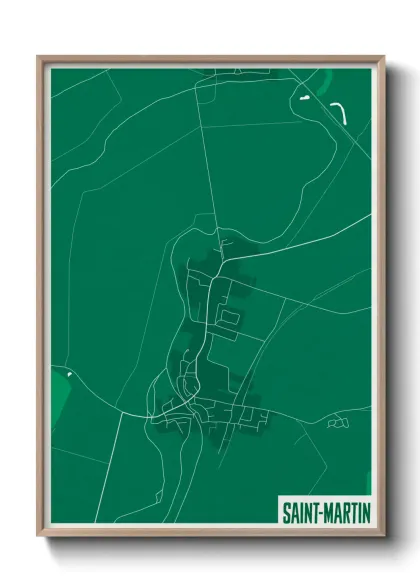 Une affiche de carte sur Saint-Martin