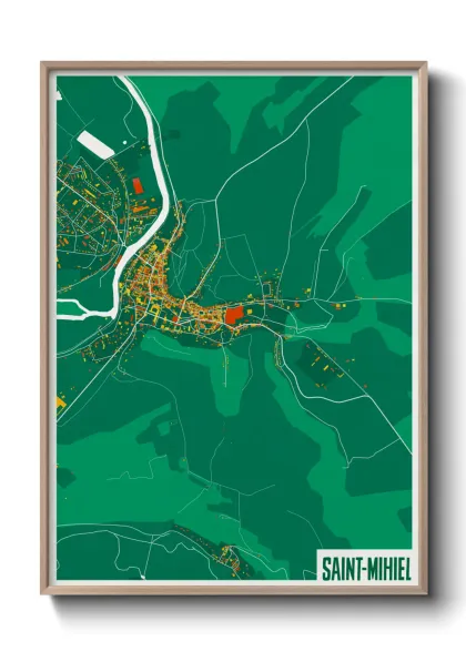 Une affiche de carte sur Saint-Mihiel