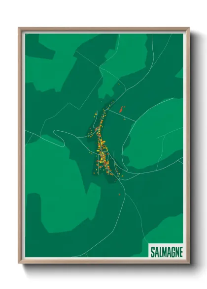Une affiche de carte sur Salmagne