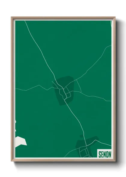 Une affiche de carte sur Senon