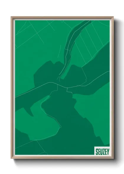 Une affiche de carte sur Seuzey