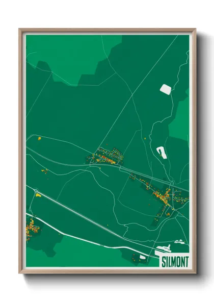 Une affiche de carte sur Silmont