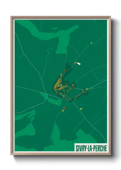 Une affiche de carte sur Sivry-la-Perche