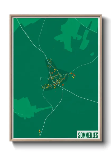 Une affiche de carte sur Sommeilles