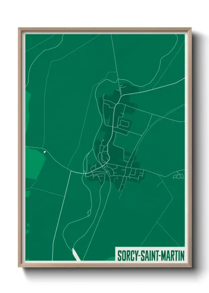 Une affiche de carte sur Sorcy-Saint-Martin