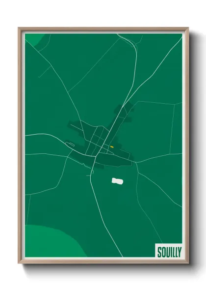 Une affiche de carte sur Souilly
