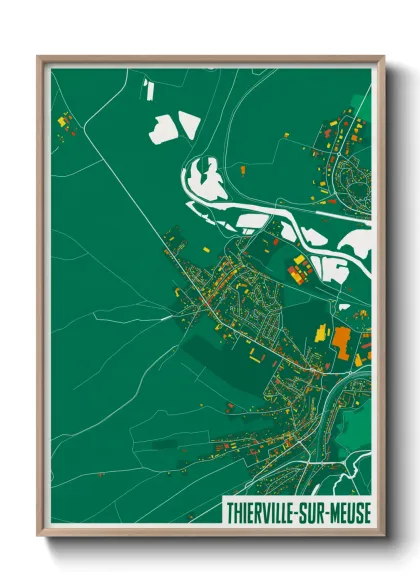 Une affiche de carte sur Thierville-sur-Meuse