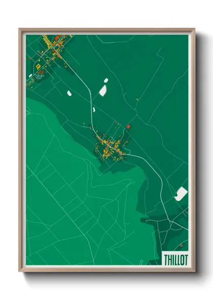 Une affiche de carte sur Thillot