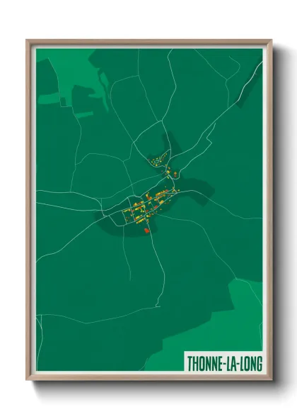 Une affiche de carte sur Thonne-la-Long