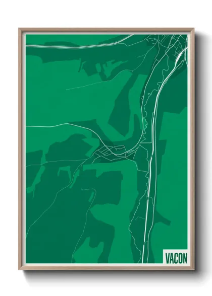 Une affiche de carte sur Vacon