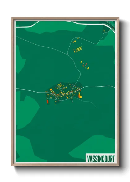 Une affiche de carte sur Vassincourt