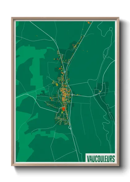 Une affiche de carte sur Vaucouleurs