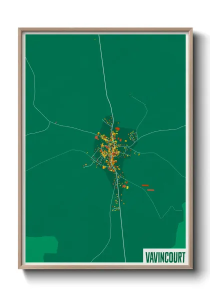 Une affiche de carte sur Vavincourt