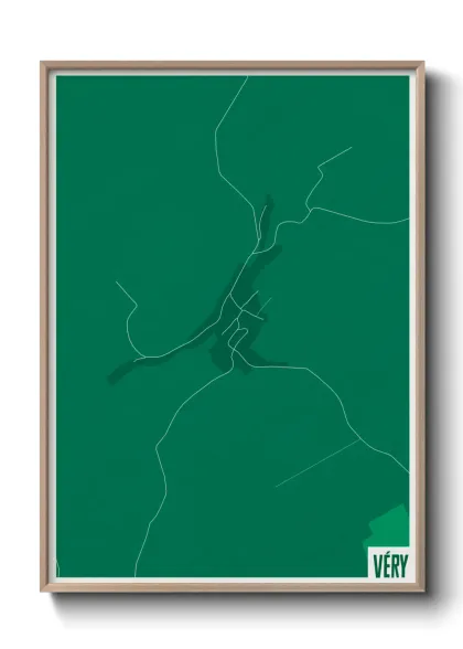 Une affiche de carte sur Véry