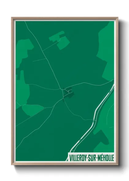 Une affiche de carte sur Villeroy-sur-Méholle