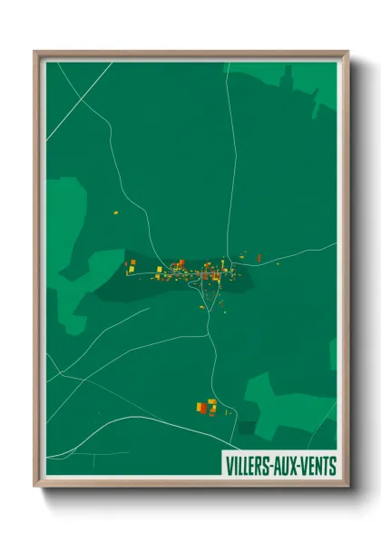 Une affiche de carte sur Villers-aux-Vents