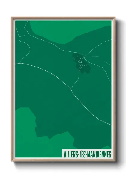 Une affiche de carte sur Villers-lès-Mangiennes