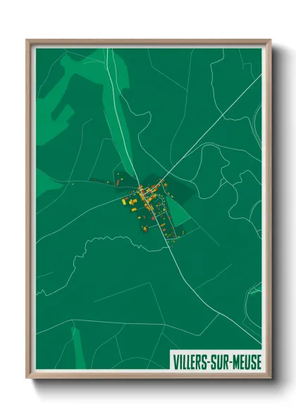 Une affiche de carte sur Villers-sur-Meuse
