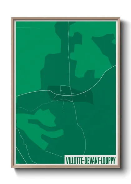 Une affiche de carte sur Villotte-devant-Louppy