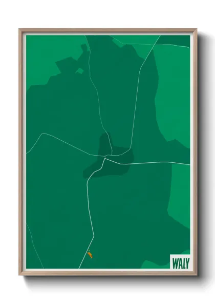 Une affiche de carte sur Waly