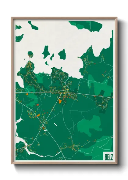 Une affiche de carte sur Belz