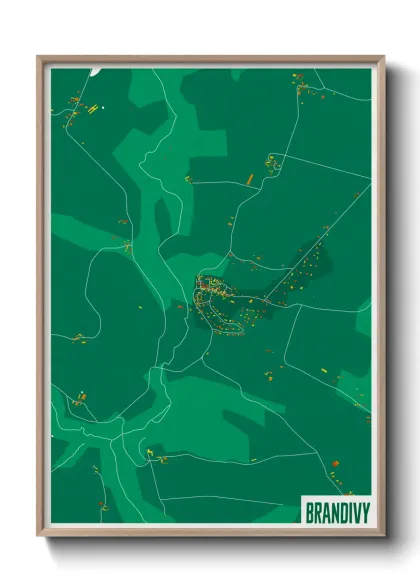 Une affiche de carte sur Brandivy