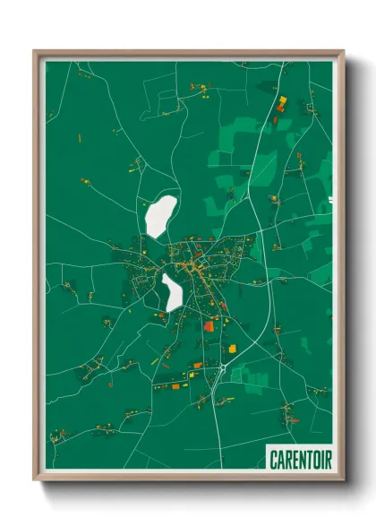 Une affiche de carte sur Carentoir