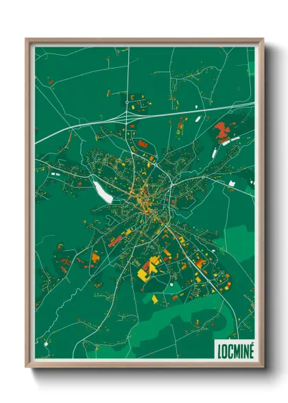 Une affiche de carte sur Locminé