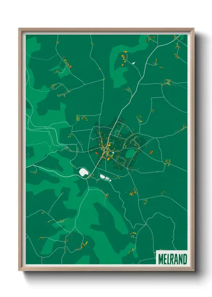 Une affiche de carte sur Melrand