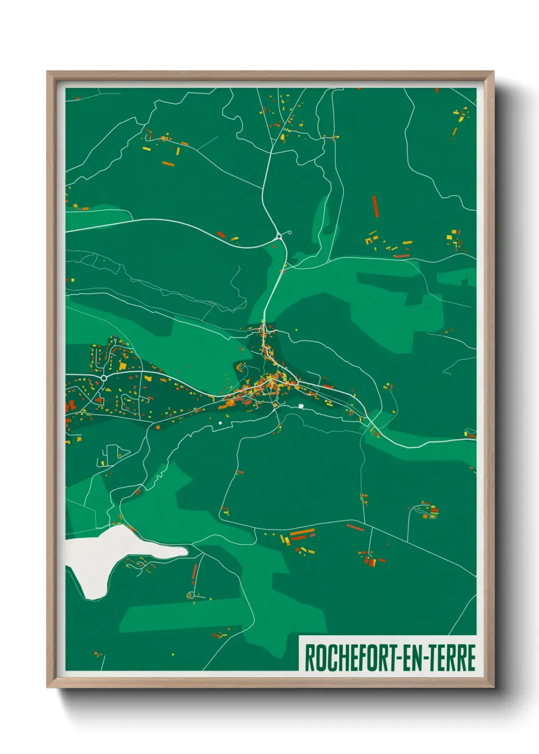 Un poster carte Rochefort-en-Terre