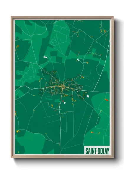 Une affiche de carte sur Saint-Dolay