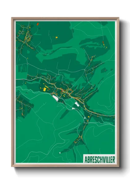 Une affiche de carte sur Abreschviller