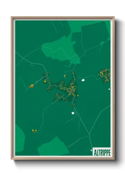 Une affiche de carte sur Altrippe