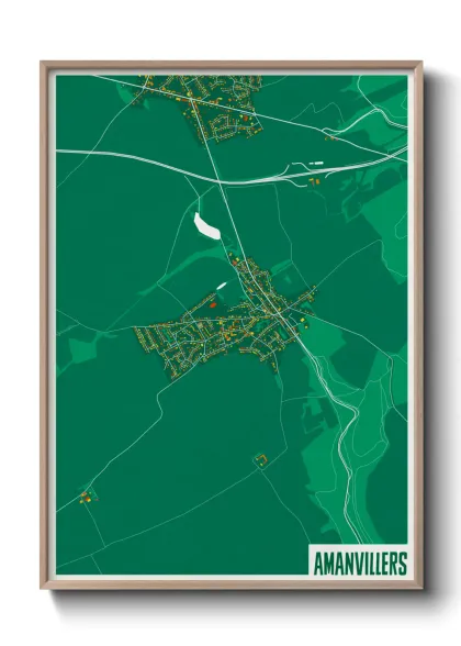 Une affiche de carte sur Amanvillers