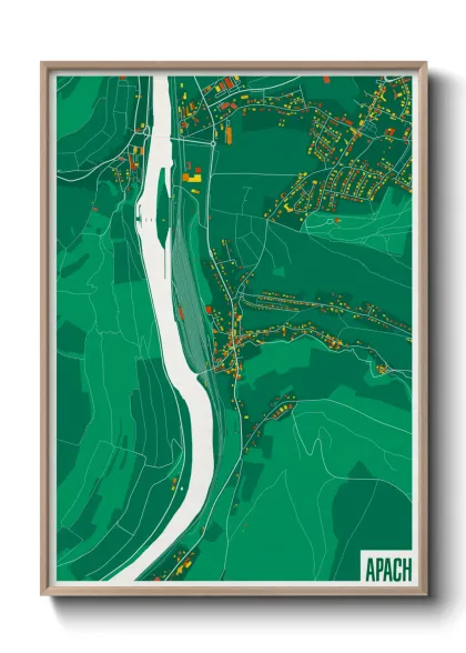 Une affiche de carte sur Apach