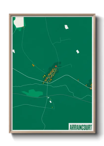 Une affiche de carte sur Arraincourt