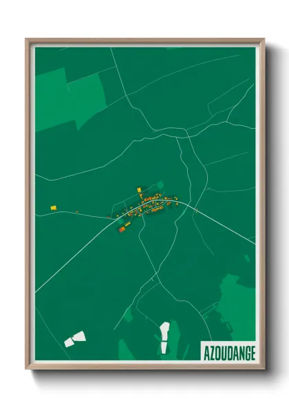 Une affiche de carte sur Azoudange