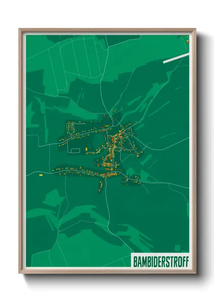 Une affiche de carte sur Bambiderstroff