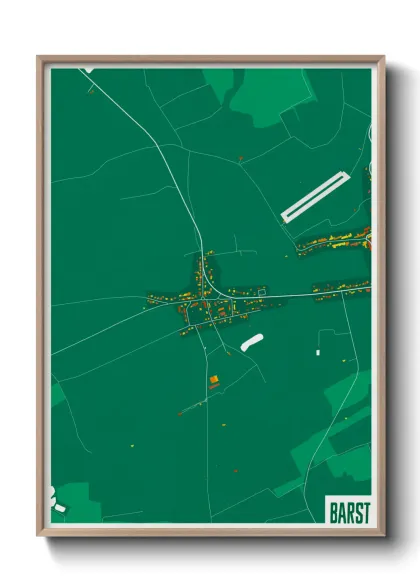 Une affiche de carte sur Barst