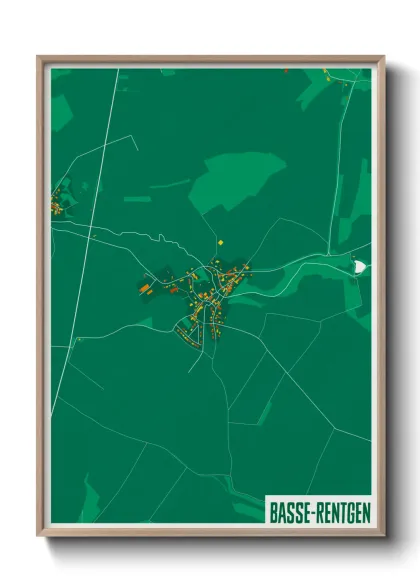 Une affiche de carte sur Basse-Rentgen